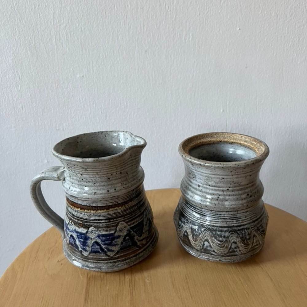 Like New Artisan Ceramic Sugar and Creamer
